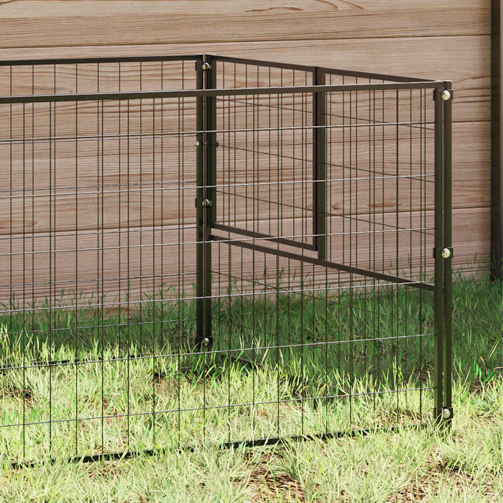 Kavez za pse crni 100 x 100 x 70 cm čelični