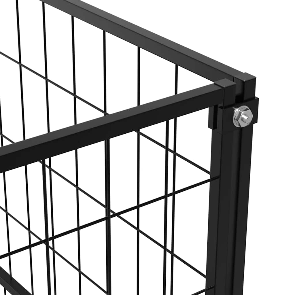Kavez za pse crni 100 x 100 x 70 cm čelični