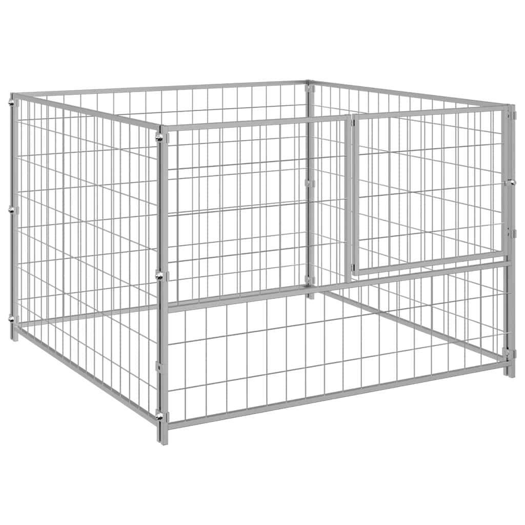 Kavez za pse srebrni 100 x 100 x 70 cm čelični