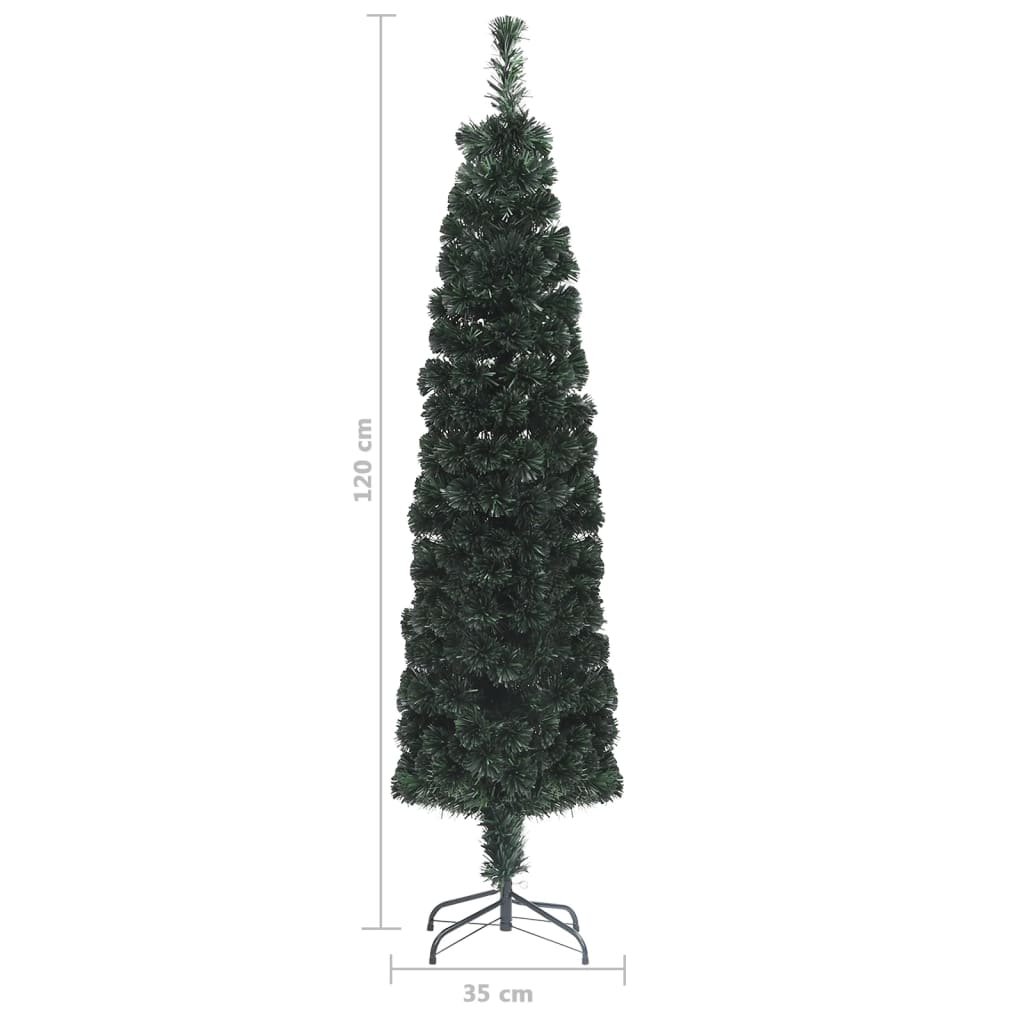Umjetno tanko božićno drvce sa stalkom 120 cm optička vlakna