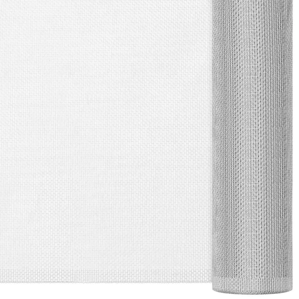 Mrežasti zaslon od aluminija 80 x 1000 cm srebrni