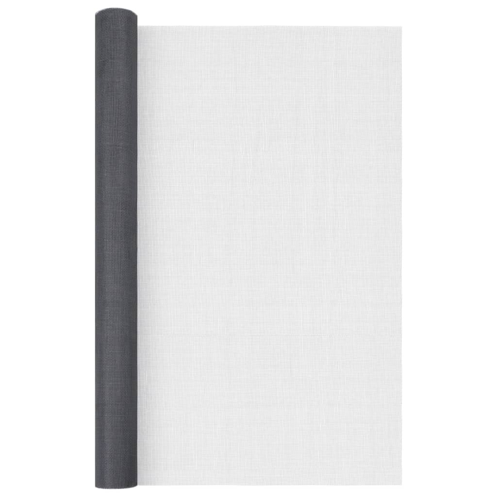 Mrežasti zaslon od stakloplastike 112 x 1000 cm sivi