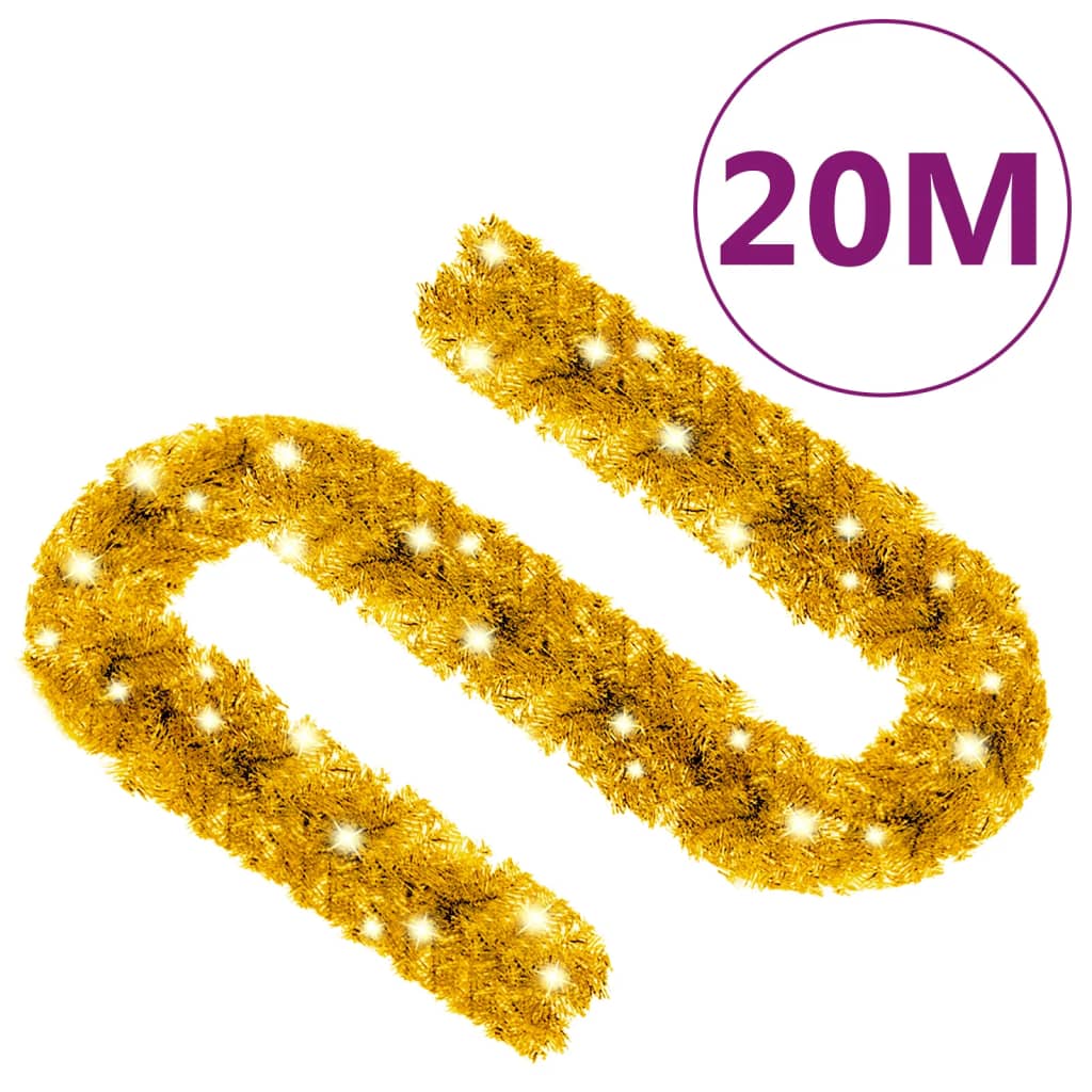 Božićna girlanda s LED svjetlima 20 m zlatna