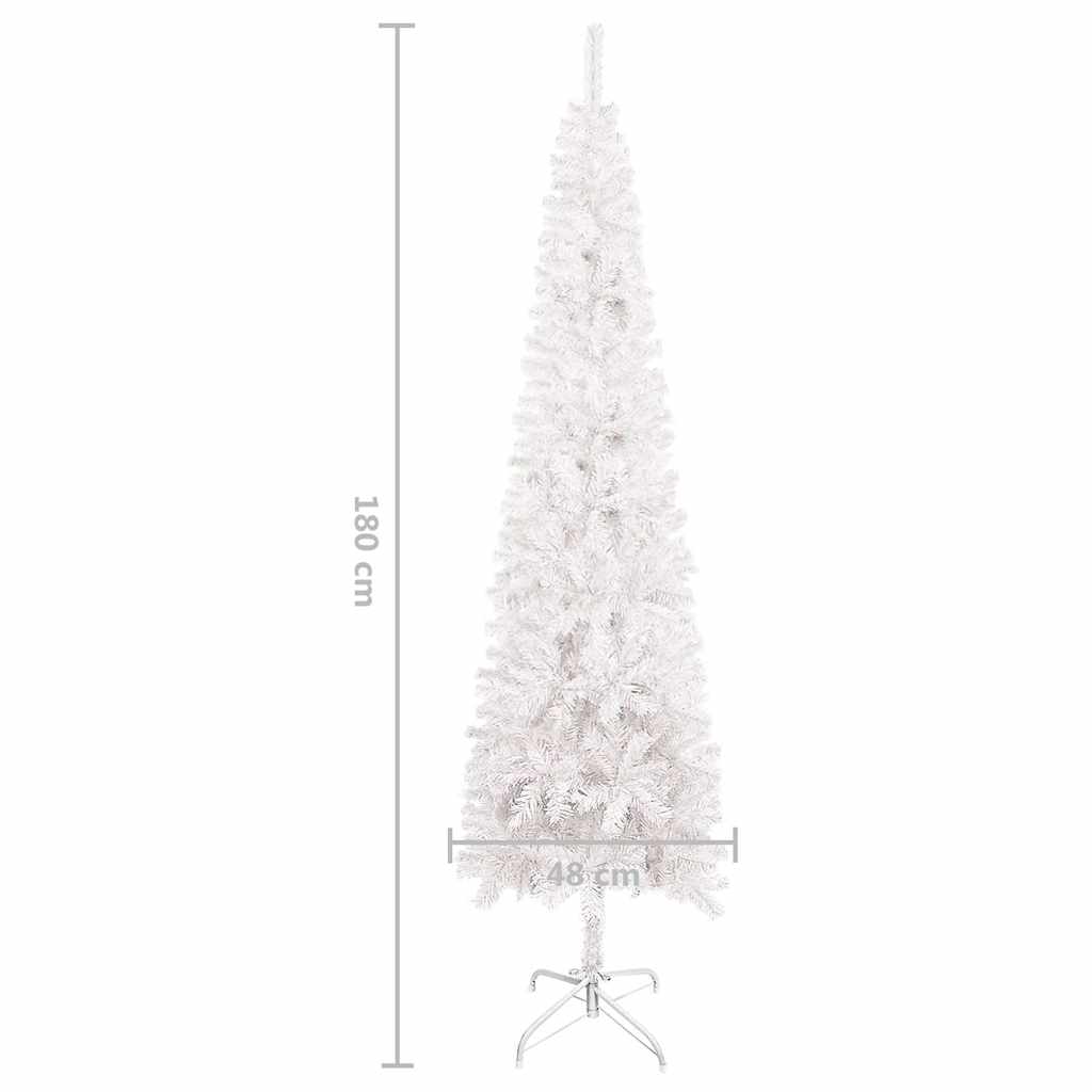 Usko božićno drvce bijelo 180 cm