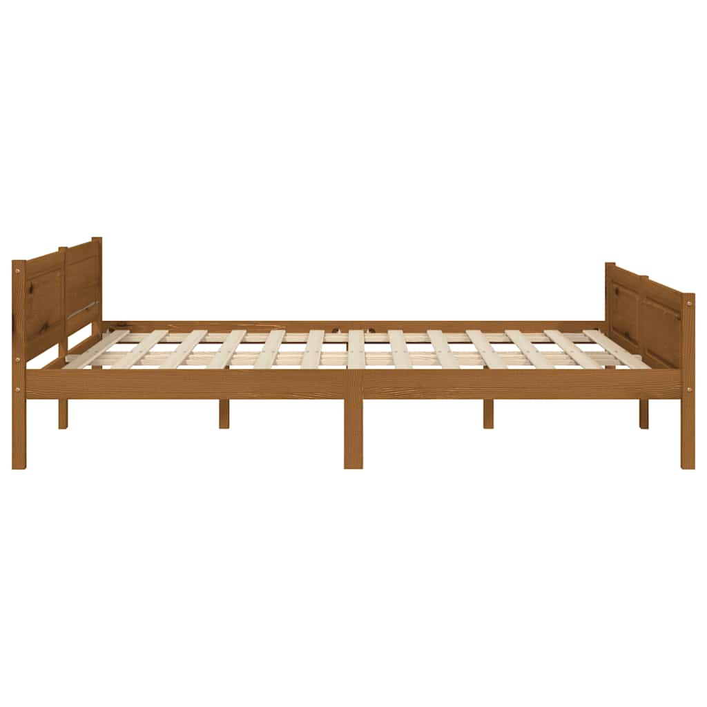 Okvir za krevet od masivne borovine boja meda 140 x 200 cm