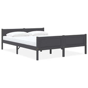 Okvir za krevet od masivne borovine sivi 120 x 200 cm