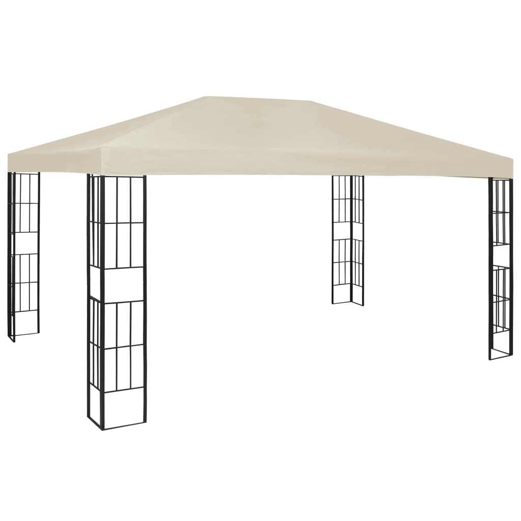 Sjenica s LED svjetlosnim trakama 3 x 4 m krem