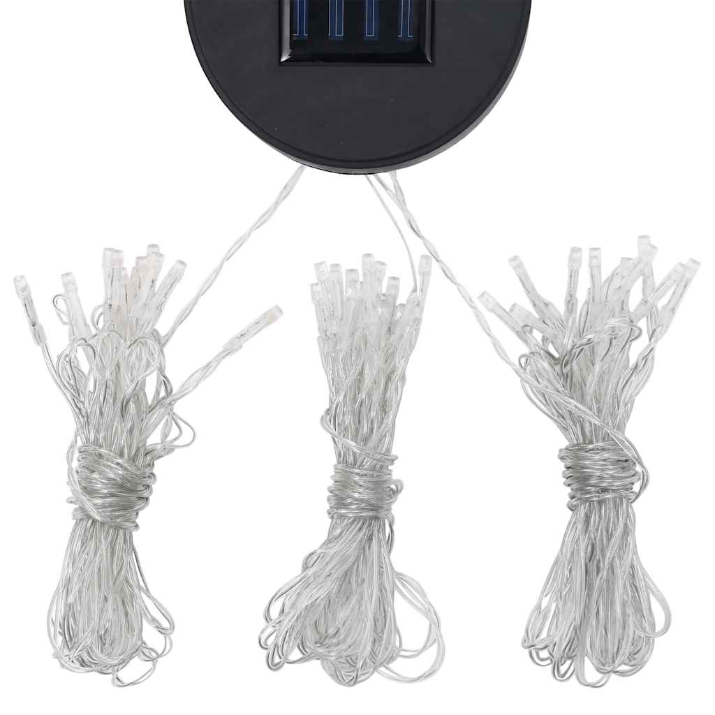Sjenica sa zastorima i LED svjetlima 4 x 3 m krem bijela