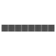 Set panela za ogradu WPC 1391 x 186 cm crni