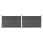 Set panela za ogradu WPC 353 x 105 cm crni