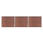 Set panela za ogradu WPC 526 x 146 cm smeđi