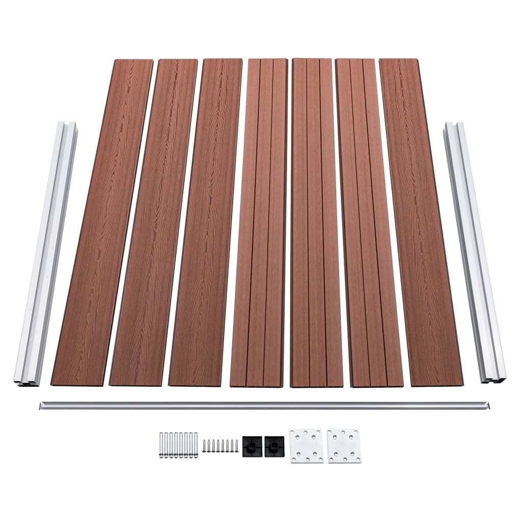 Set panela za ogradu WPC 526 x 146 cm smeđi