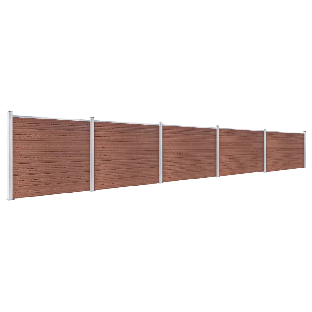 Set panela za ogradu WPC 872 x 146 cm smeđi