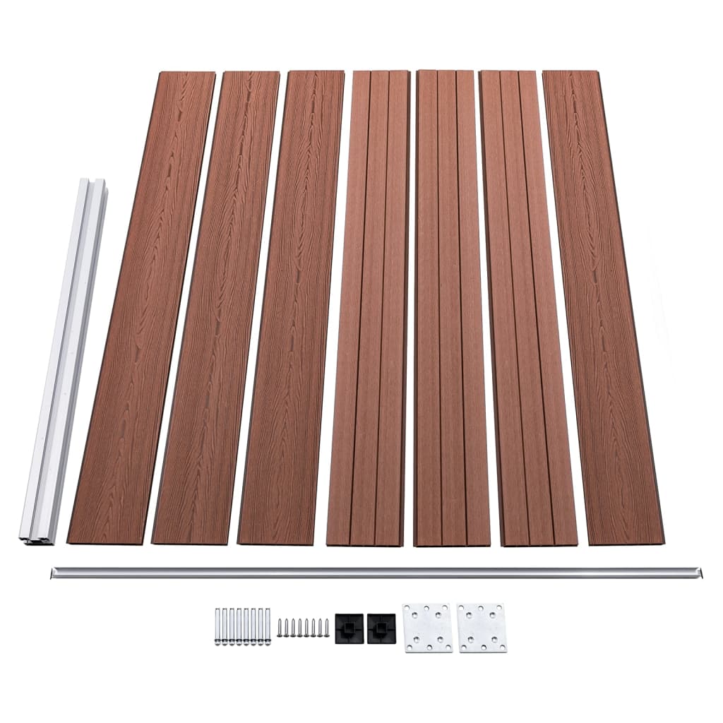 Set panela za ogradu WPC 872 x 146 cm smeđi