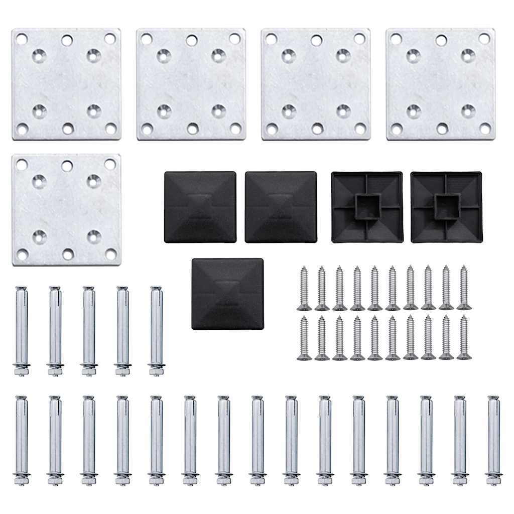 Set panela za ogradu WPC 699 x 146 cm sivi