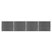Set panela za ogradu WPC 699 x 146 cm crni