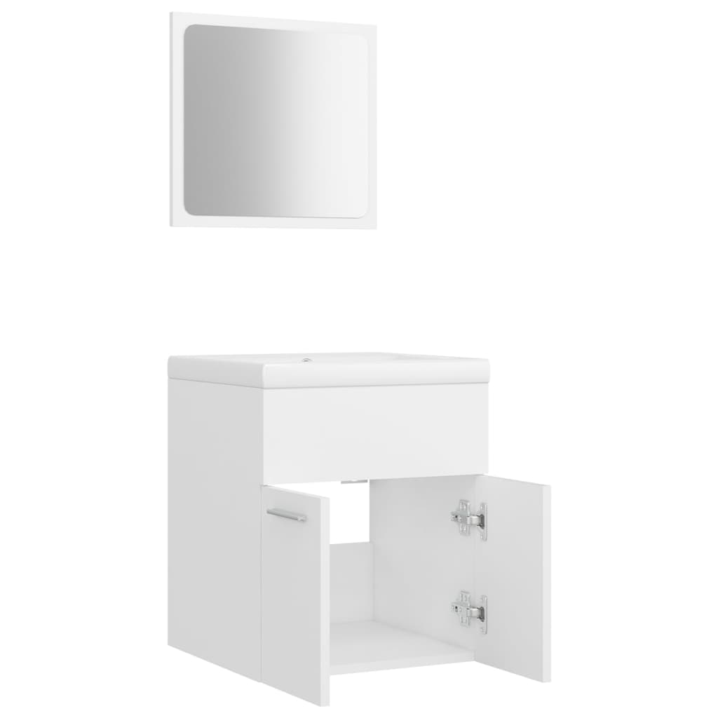 Set kupaonskog namještaja od iverice bijeli