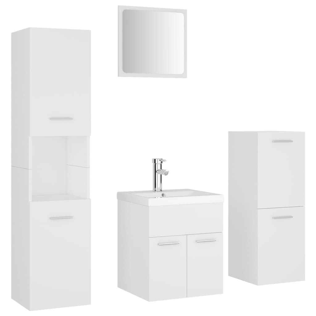 Set kupaonskog namještaja od iverice bijeli