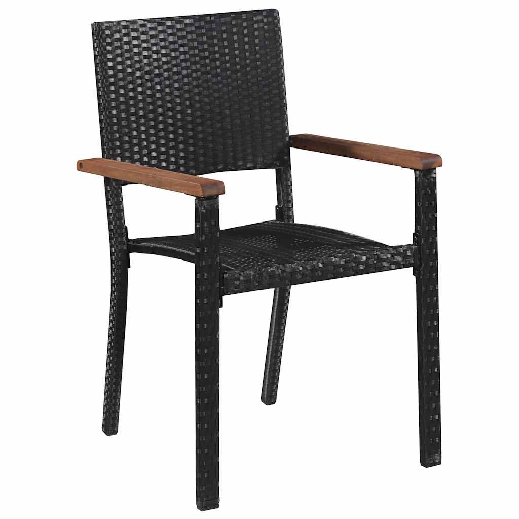 3-dijelni vrtni blagovaonski set crni