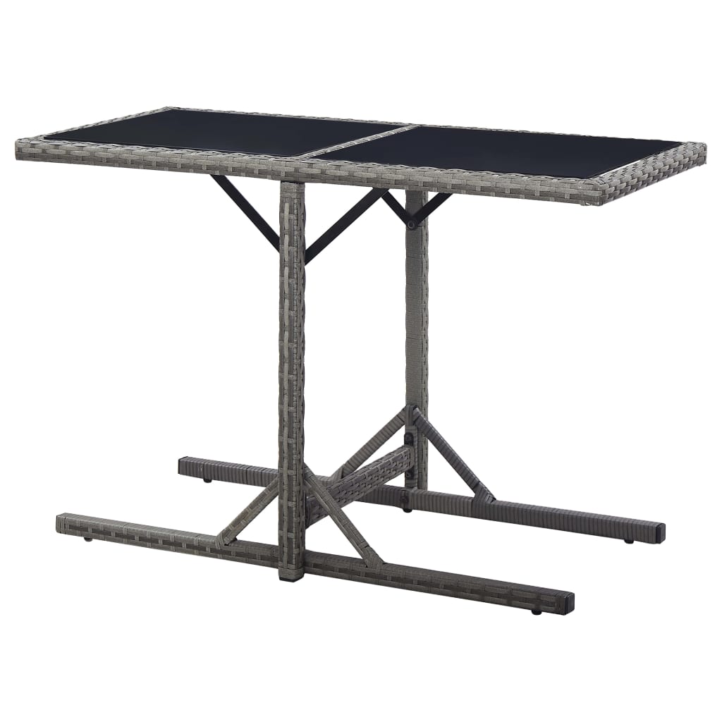 3-dijelni vrtni blagovaonski set sivi
