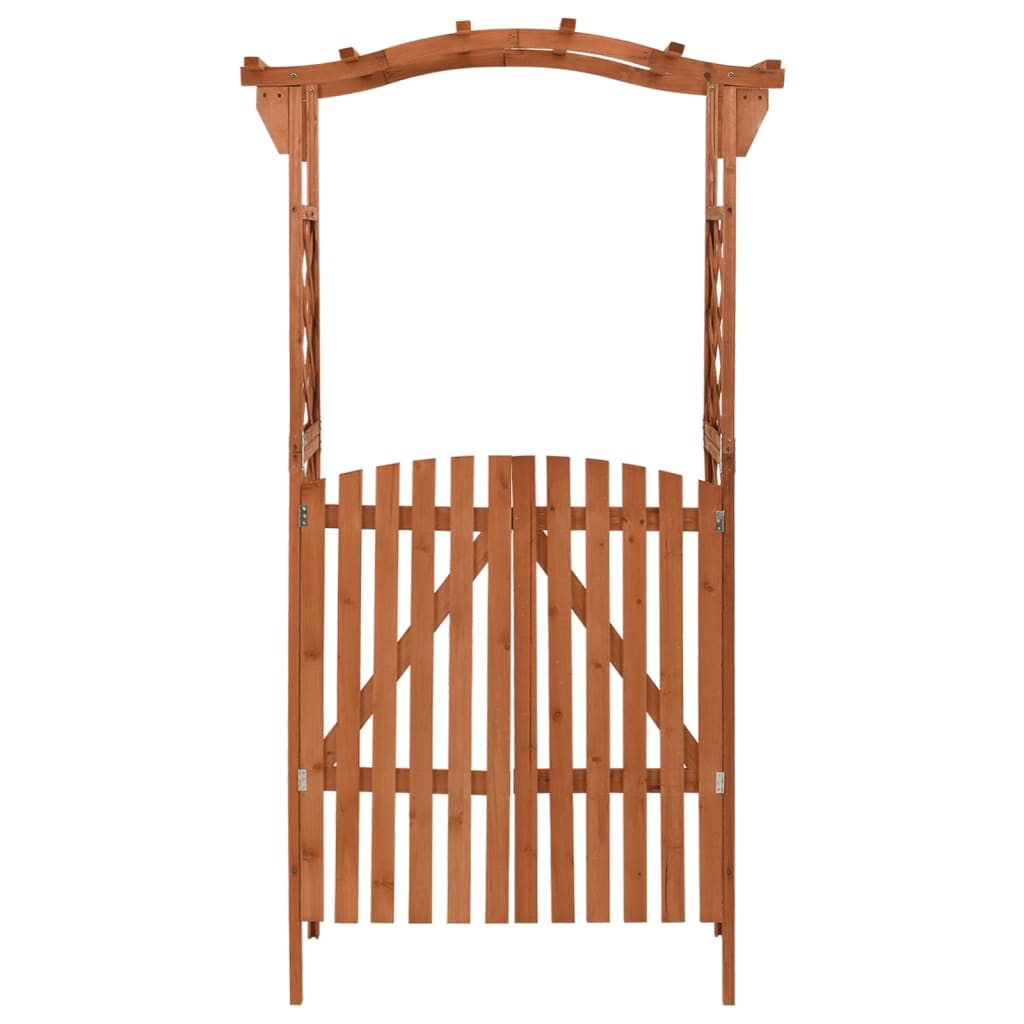 Pergola s vratima 116 x 40 x 204 cm od masivne jelovine