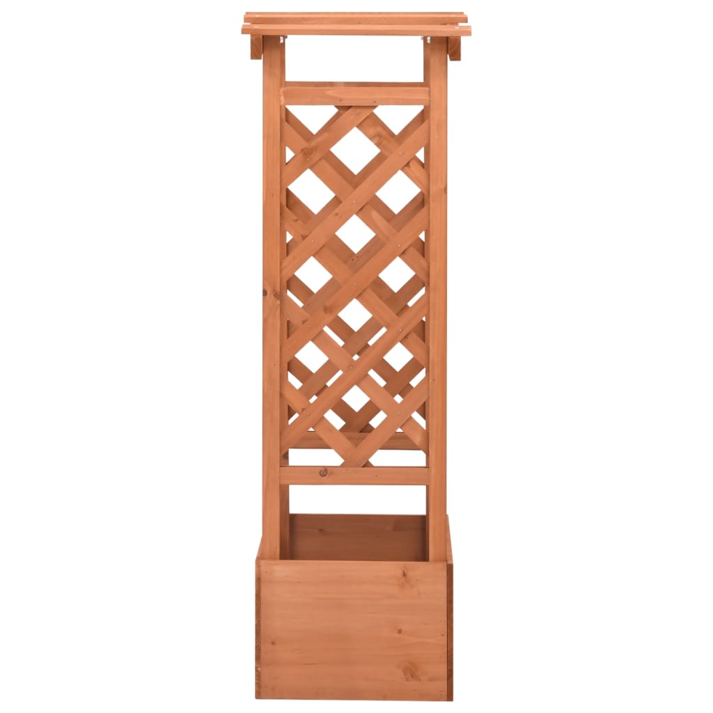 Rešetkasta sadilica s lukom 49 x 39 x 117 cm masivna jelovina