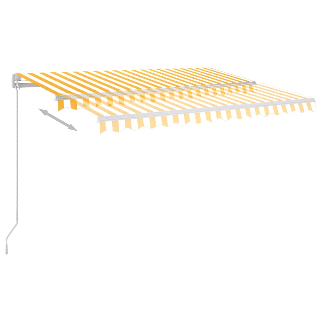 Tenda na ručno uvlačenje s LED svjetlima 300x250 cm žuto-bijela