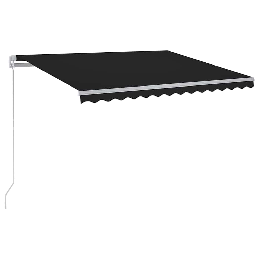 Tenda na ručno uvlačenje s LED svjetlima 300 x 250 cm antracit