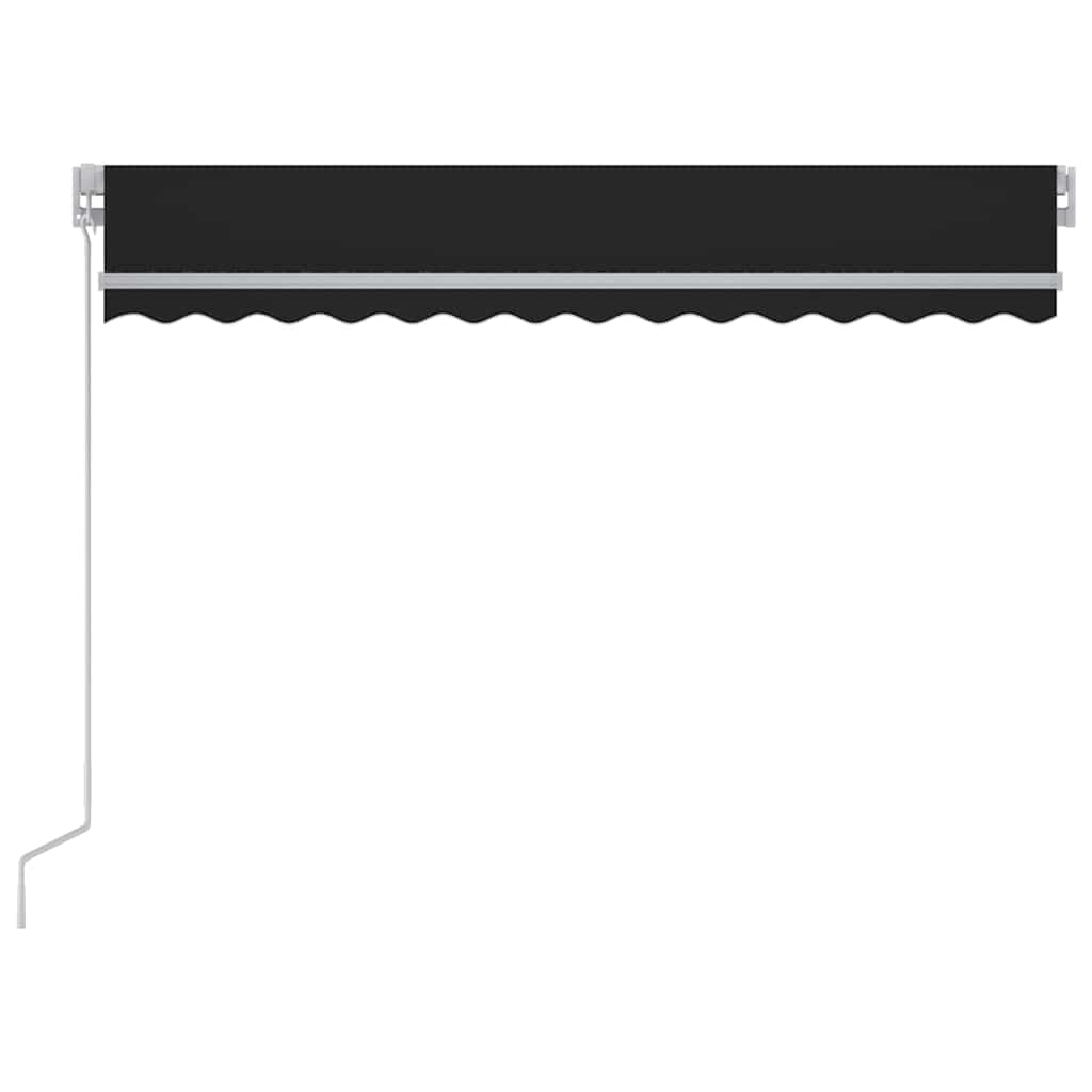 Tenda na ručno uvlačenje s LED svjetlima 300 x 250 cm antracit
