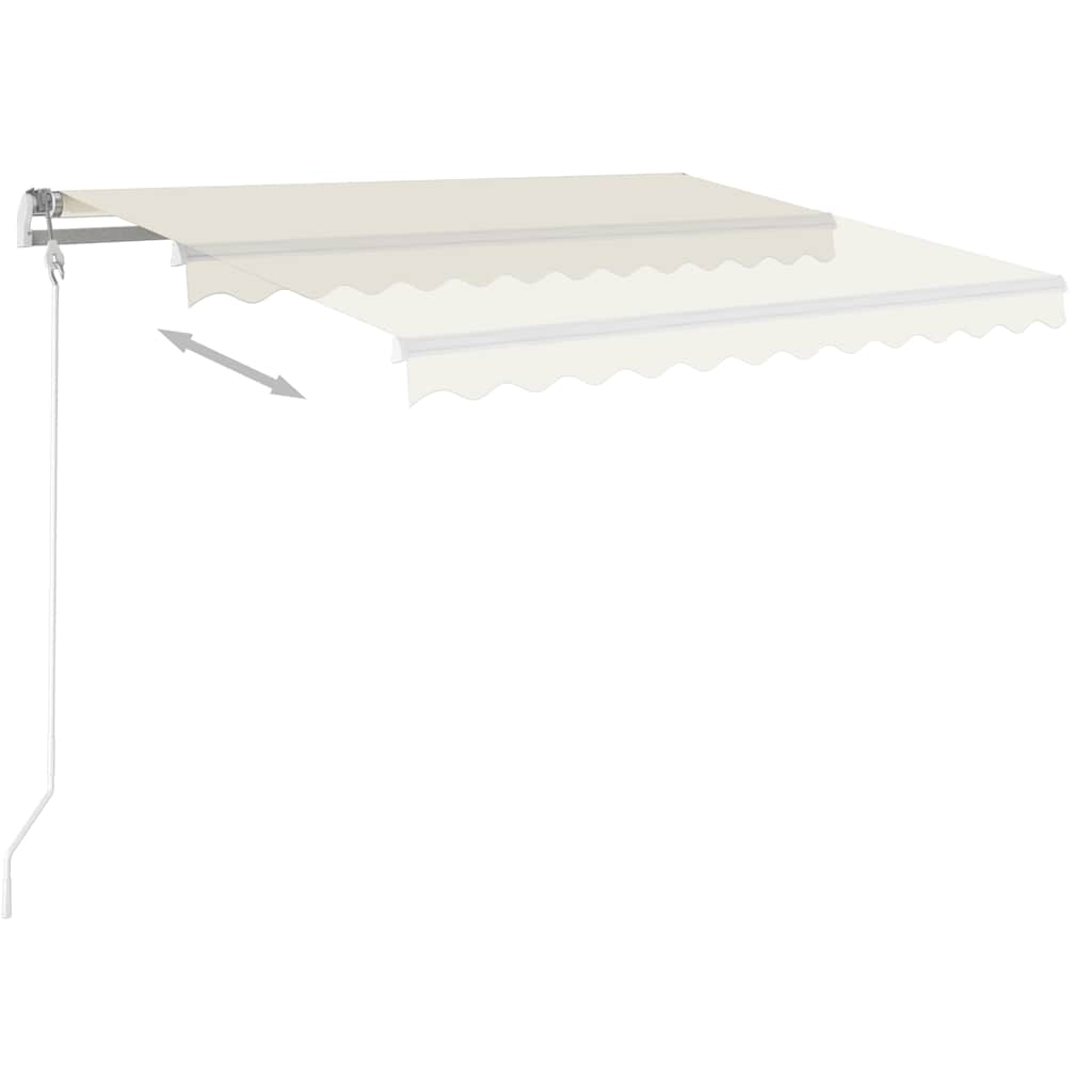Automatska tenda sa senzorom za vjetar LED 300x250 cm krem