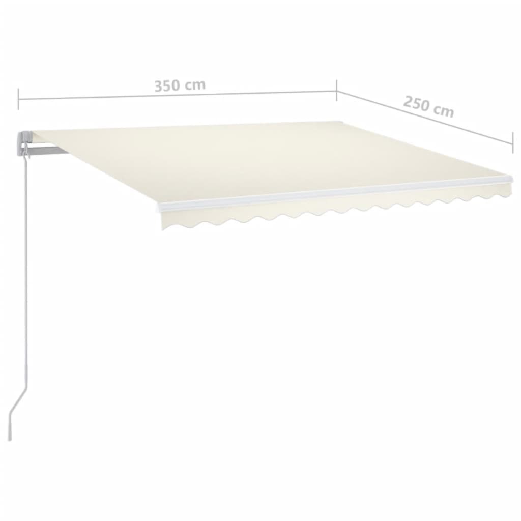 Tenda na ručno uvlačenje 350 x 250 cm krem
