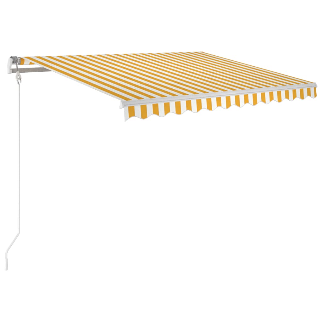 Automatska tenda sa senzorom LED 350x250 cm žuto-bijela