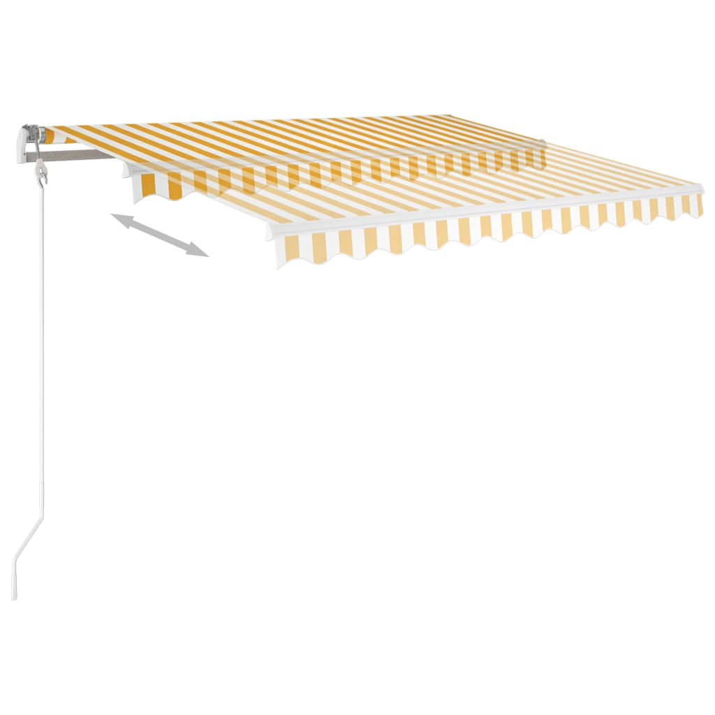 Automatska tenda sa senzorom LED 350x250 cm žuto-bijela