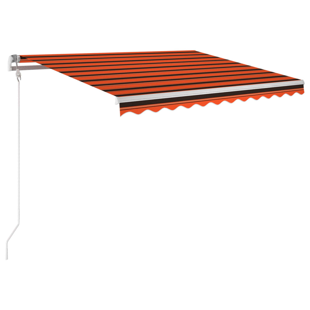 Automatska tenda sa senzorom LED 350x250 cm narančasto-smeđa