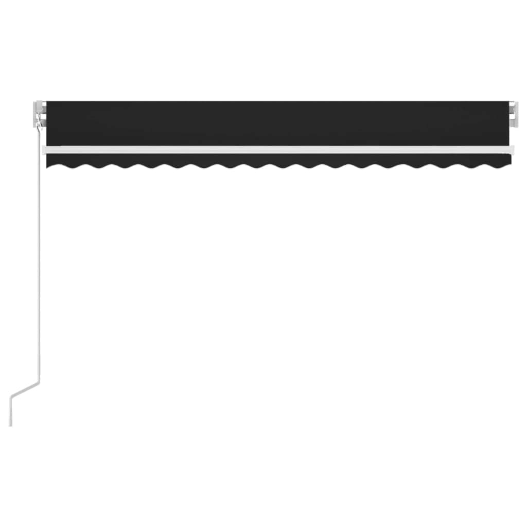 Tenda na ručno uvlačenje s LED svjetlima 400 x 300 cm antracit