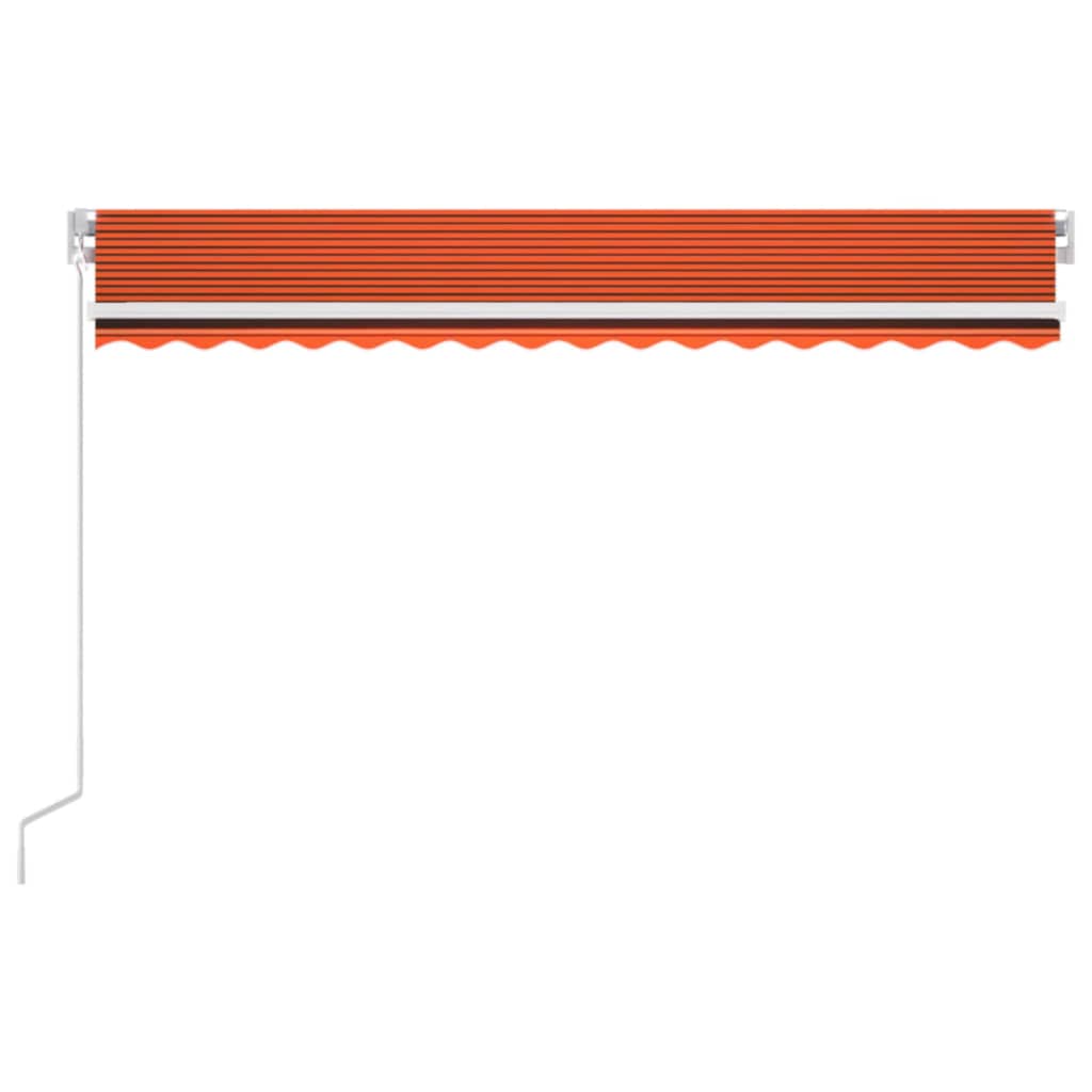 Tenda na ručno uvlačenje LED 400 x 300 cm narančasto-smeđa