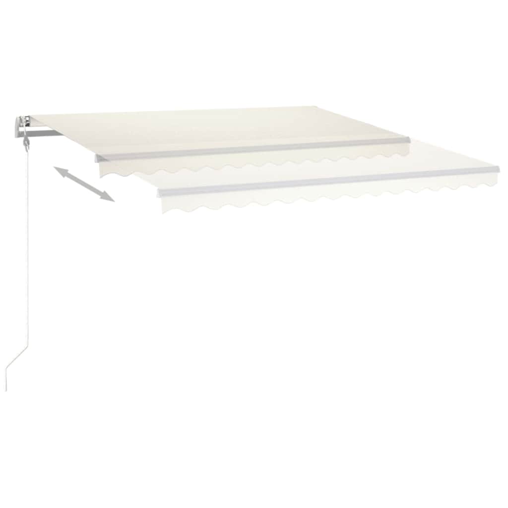 Automatska tenda sa senzorom za vjetar LED 400x300 cm krem