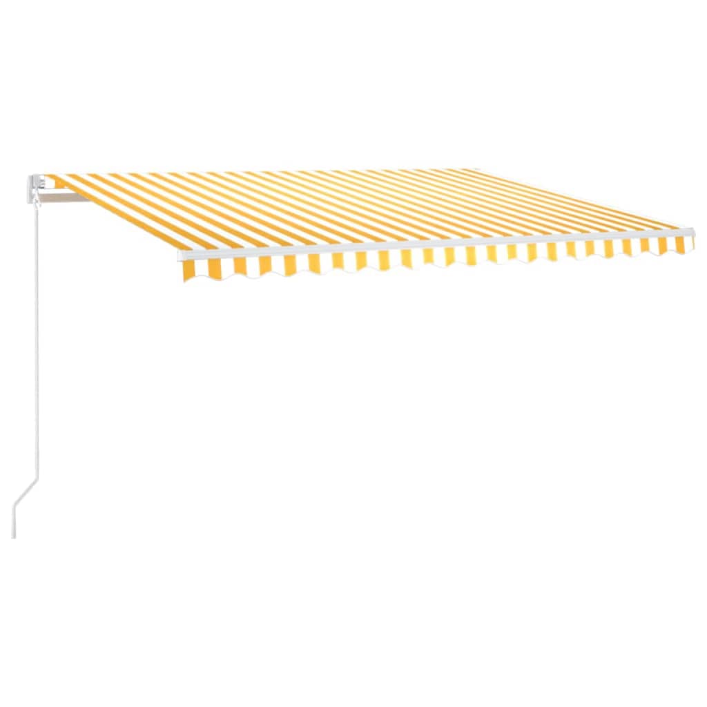 Tenda na ručno uvlačenje 450 x 300 cm žuto-bijela