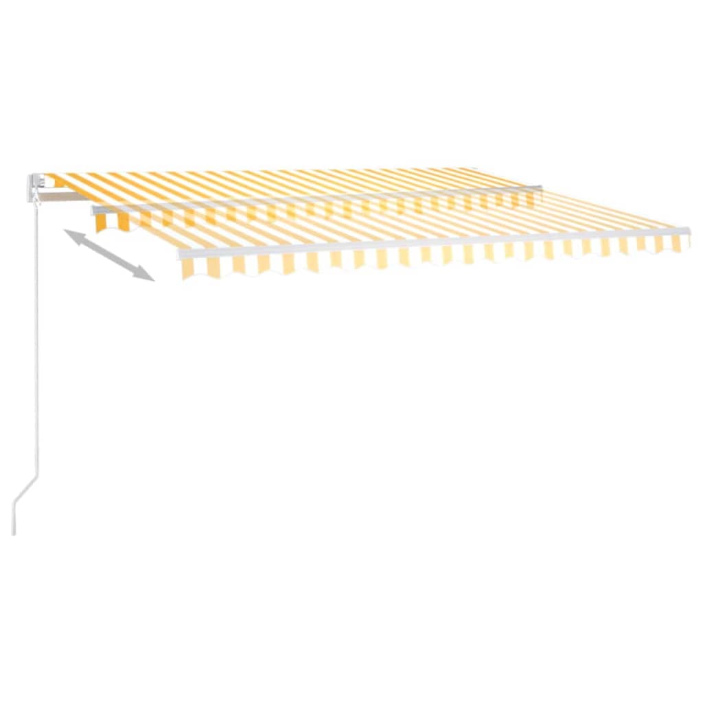 Tenda na ručno uvlačenje 450 x 300 cm žuto-bijela