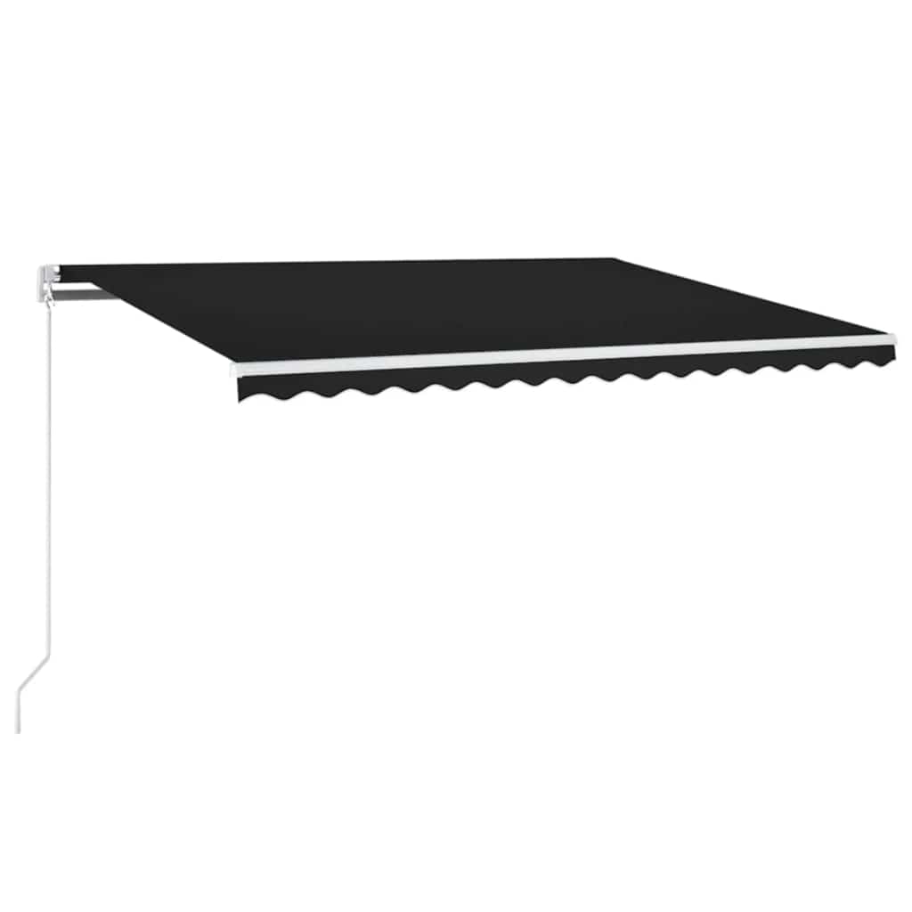 Tenda na ručno uvlačenje s LED svjetlima 450 x 300 cm antracit