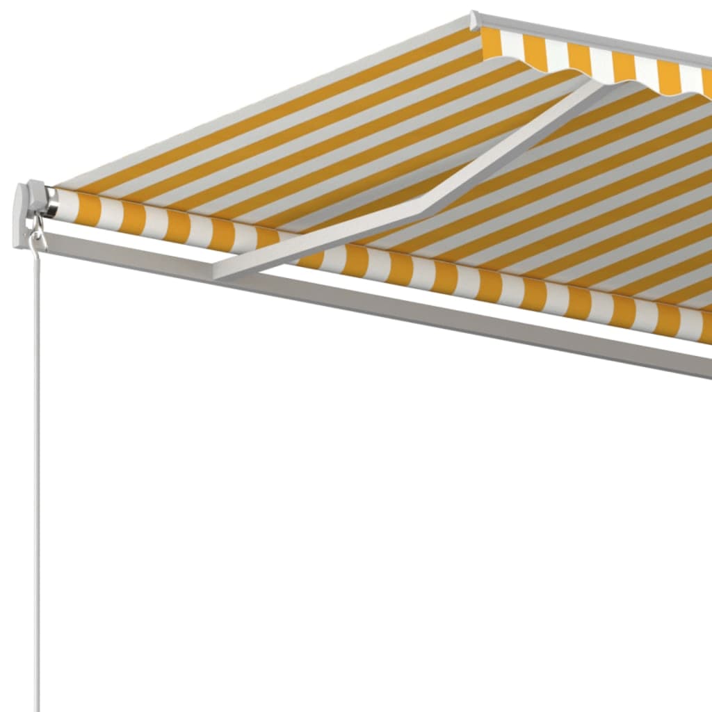 Tenda na ručno uvlačenje 500 x 300 cm žuto-bijela