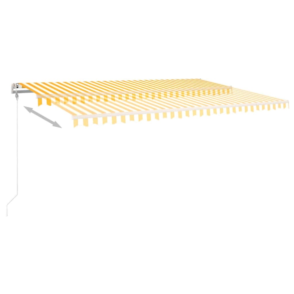 Automatska tenda sa senzorom LED 500 x 300 cm žuto-bijela