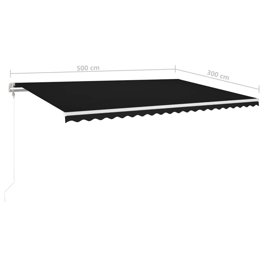 Automatska tenda sa senzorom za vjetar LED 500 cm antracit