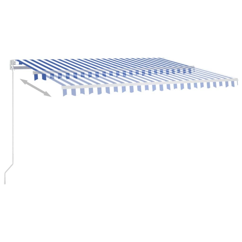 Tenda na ručno uvlačenje 400 x 350 cm plavo-bijela