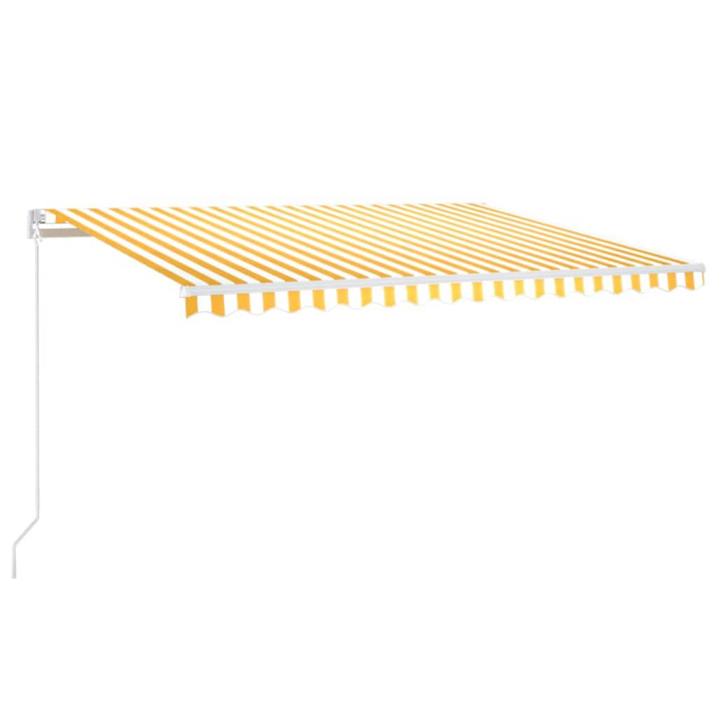 Tenda na ručno uvlačenje 400 x 350 cm žuto-bijela