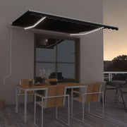 Automatska tenda sa senzorom za vjetar LED 400x350 cm antracit