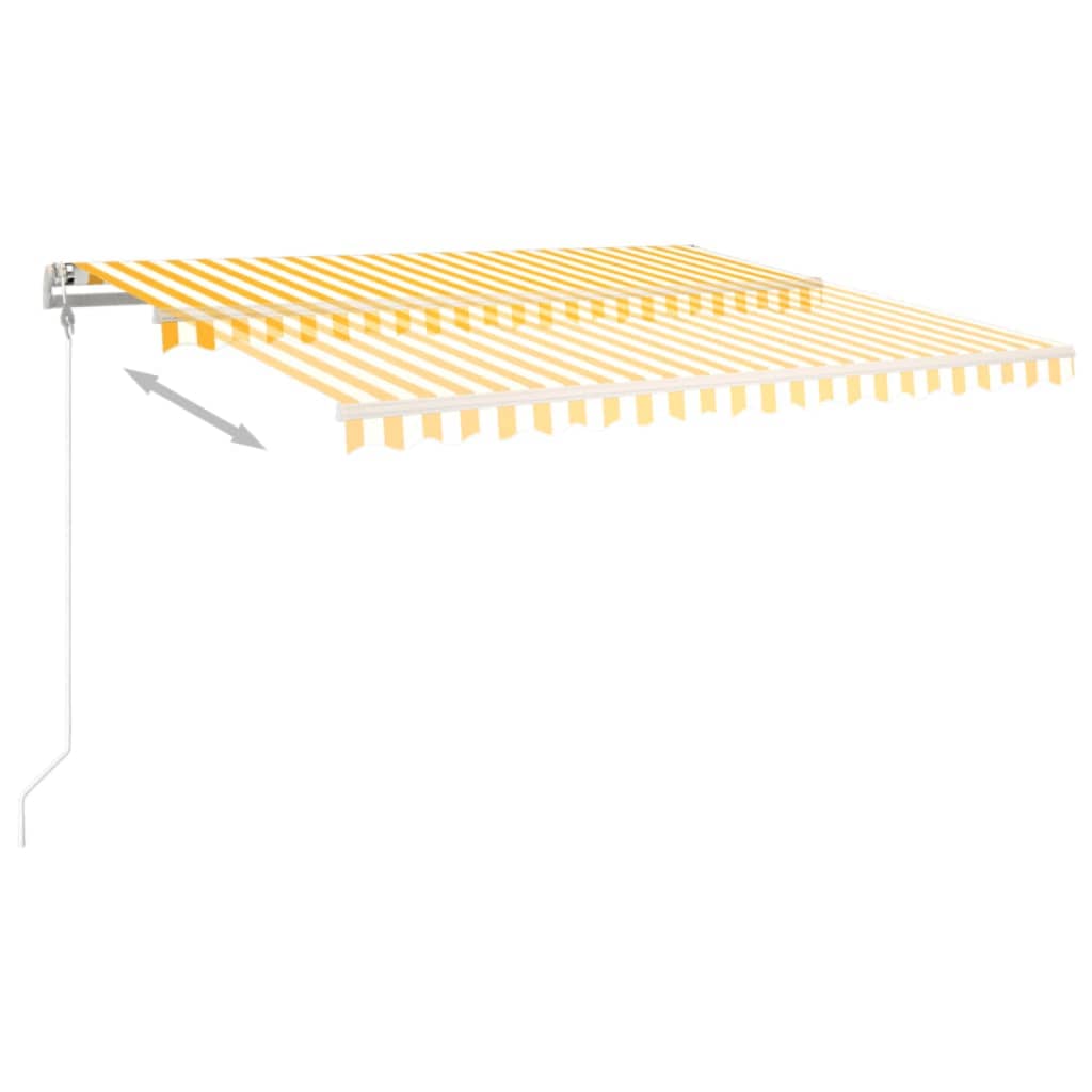 Tenda na automatsko uvlačenje 450 x 350 cm žuto-bijela