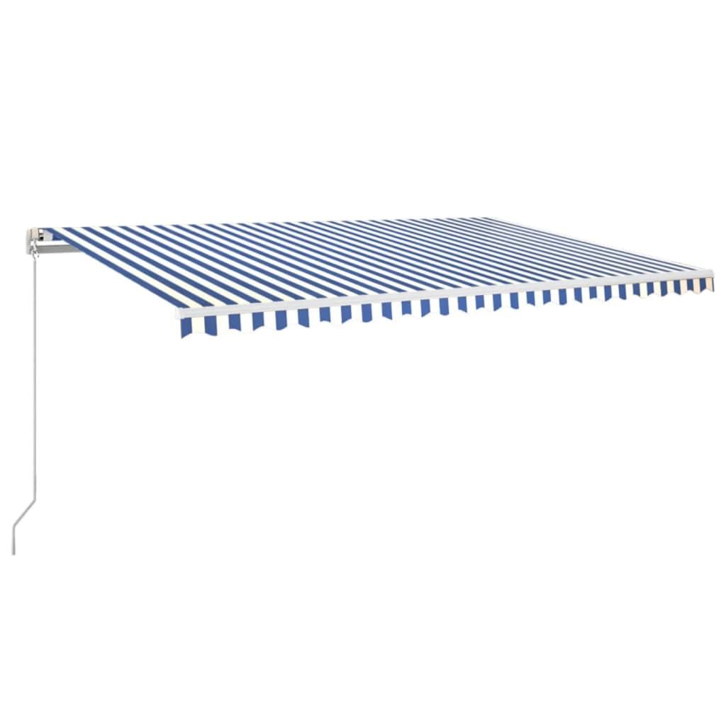 Tenda na ručno uvlačenje LED 500 x 350 cm plavo-bijela