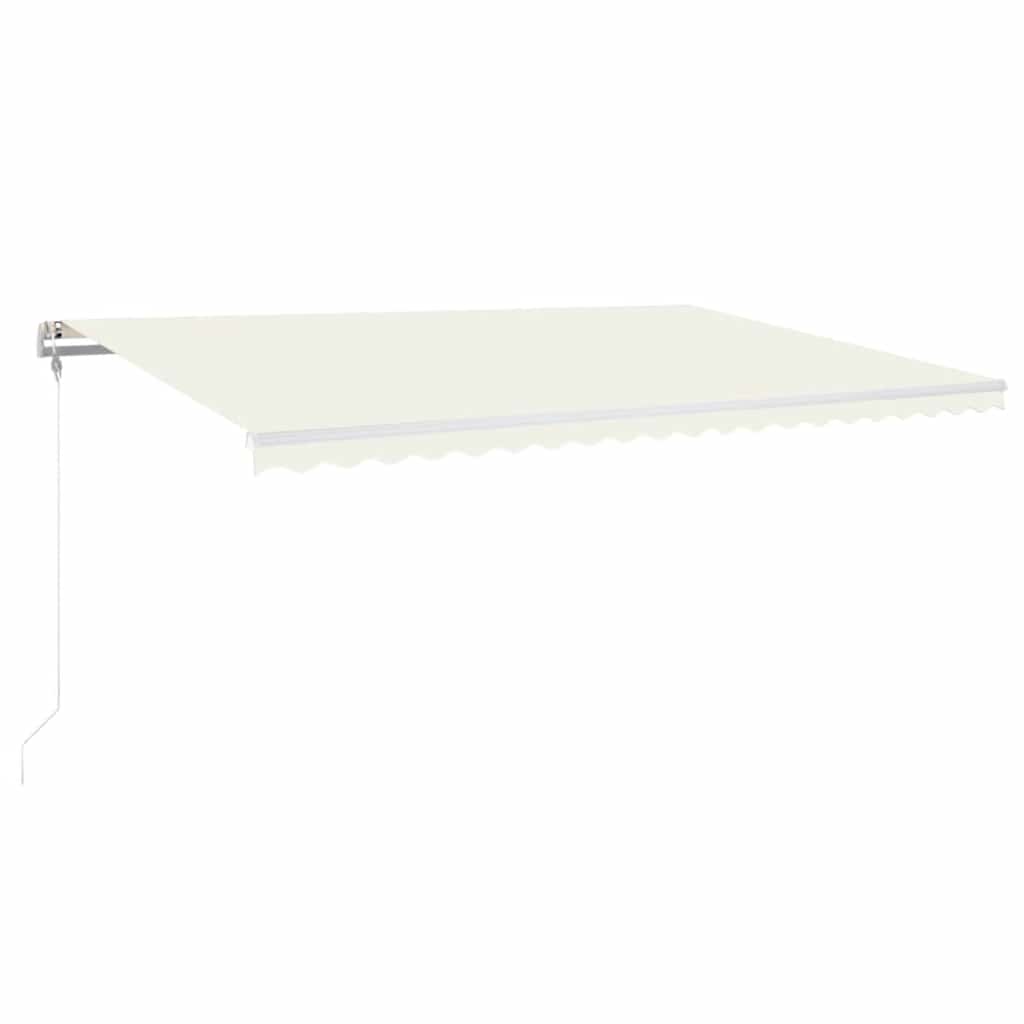 Automatska tenda sa senzorom za vjetar LED 500x350 cm krem