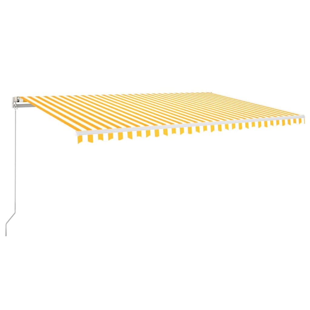 Automatska tenda sa senzorom LED 500x350 cm žuto-bijela